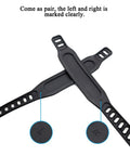 Two Pairs Go-To Durable Exercise Bike Pedal Straps With Adjustable Length, left and right marked, suitable for spinning and stationary bikes