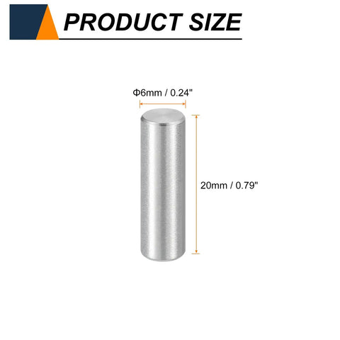 55 Pack M6 Dowel Pins 20mm Stainless Steel Cylindrical Shelf Pegs For Metal And Wood DIY Projects Quick Install And Secure Fit 304 Stainless Silver Finish