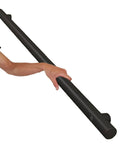 Badass Stainless Steel Railing Slick Black Metal Balusters 2 inch round tube hand gripping black railing for deck stair guardrail.