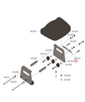 Charcoal Rower Seat Frame Replacement 1006007-0001 For Row GX Base Indoor Rowing Machine, Durable Seat Support, Smooth Seat Movement, Easy Repair For Consistent Home Workouts, exploded view