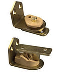 Smooth Swing N Stay Cafe Door Hinge In Solid Brass With Silent Delrin Pivots For Zero Hassle Alignment and Heavy Duty Trade Work That Holds Tight, showing dual hinge parts.