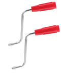 Two Pack Pasta Machine Replacement Handle And Holding Clip Kit For Manual Crank Repair Easy Grip Replacement Parts For Your Pasta Maker Durable Sturdy Kitchen Tool Upgrade, red grip and metal handle set