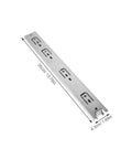 Stainless Steel Drawer Slides For Bathrooms And Kitchens, 2 Pack, Smooth Silent Three Section Rail System, Side Mount, 35cm length