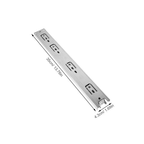 14 Inch Stainless Steel Drawer Slides Set Two Heavy Duty Silent Full Extension Side Mount For Kitchen Cabinets And Furniture Replacement Track