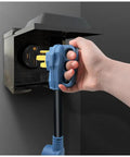 Heavy Duty NEMA 14 50P to 6 50R Welder and RV Power Adapter being plugged into an outlet, showing 4 prong to 3 prong converter.