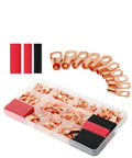 Get Ready With 120 Pcs SC Terminals Tinned Copper Tube Lug Ring Seal Battery Wire Connectors Cable Crimped Soldered Terminal Kit For Your Rig, copper terminals kit