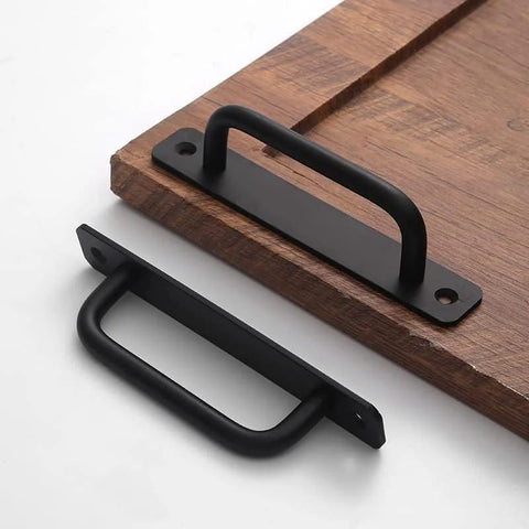 Matte black cabinet handles on wood, 12 Pack Matte Black Cabinet Handles Aluminum Drawer Pulls for Sliding Doors, 5 Inch Center to Center