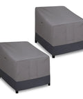 Waterproof Outdoor Chair Cover Heavy Duty Patio Chair Cover Windproof With Air Vent 2 Pack 33.5 W X 31.5 D X 36 H Inches Gray Dark Gray