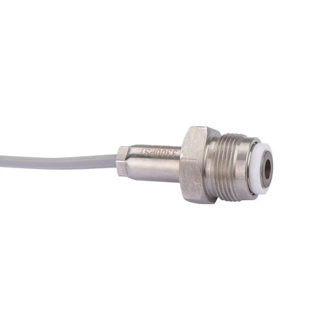 Close-up of Airless Sprayer Pressure Transducer 243222 Pro Grade Compatible With Graco Sprayers, showing stainless steel sensor and connector