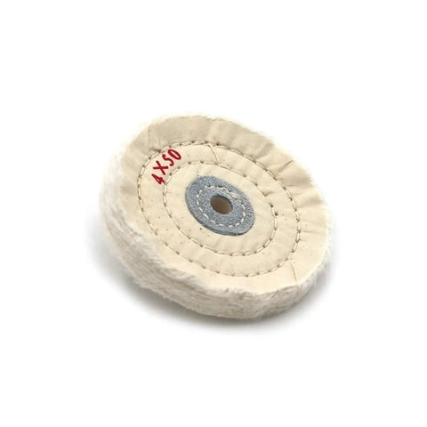 4 Inch 50 Layer Cotton Buffing Wheel With 10mm Arbor For High Speed Polishing And Bench Grinder Buffer Tools to give your car or metal project a super shiny finish fast.