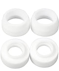 White alumina nozzles from Pro Grade 123 Piece TIG Welding Torch Kit With Gas Lens, Ceramic Nozzles, Glass Cups And Copper Collets For WP17 WP18 WP26
