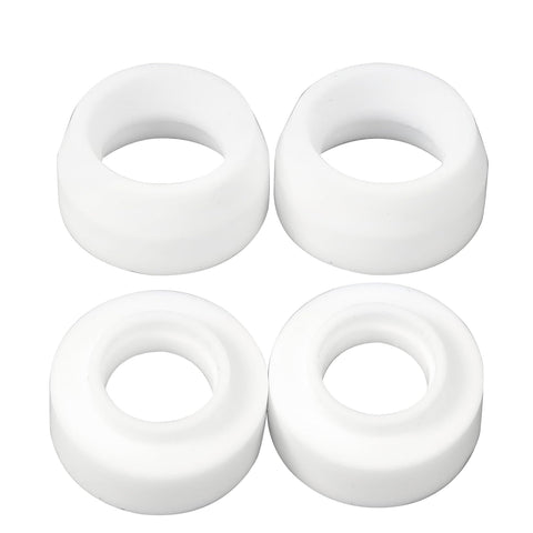 White alumina nozzles from Pro Grade 123 Piece TIG Welding Torch Kit With Gas Lens, Ceramic Nozzles, Glass Cups And Copper Collets For WP17 WP18 WP26