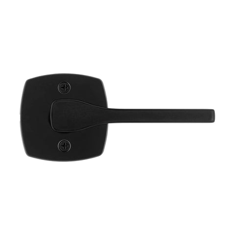 Matte Black Dummy Door Handle Set For Closets And Pantries Single Sided Non Turning Push Pull Lever For French Double Doors Reversible Interior Pull Handle With Microban Protection Easy DIY Pack Of 2 dummy handle with square rose and screws
