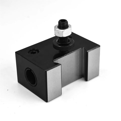 Tough As Nails Boring Bar Holder For Mini Lathes Up To 12 Inch Swing Quick Change Wedge Type Tool Post Hardened Steel close up