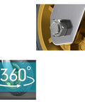 Close-up of 8 Inch Industrial Casters with Quiet Wear Resistant Rubber Wheels and 360 Degree Bearing for Flatbed Trolleys Steel Frame