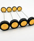 Dope Tiny Wheels Set For Hobby Builds 21mm Rubber Tires with yellow hubs and 100mm axles for RC cars and robots 20 Pieces