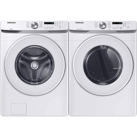 Samsung white front-load washer and matching dryer, 2-unit set
