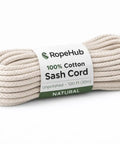 All Purpose Cotton Sash Cord Rope With Built Tough Reinforced Core And Thick Cotton Cover For Window Sashing, Clotheslines, And Decor DIY Projects Three Eighths Inch By Six Hundred Feet Natural in 100 ft bundle