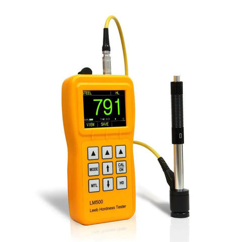 LM500 Portable Leeb Hardness Tester With D Type Impact High Definition IPS Screen Including D Test Block Mass Storage Multi View Interface Easy To Read Bold Font Readouts No Fuss Load Interface For On The Go Testing