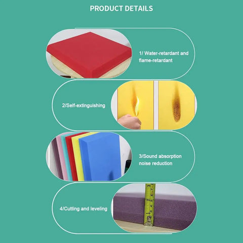 High Density Sound Proof Foam Panels 12 Pack Acoustic Wall Tiles Fire Retardant Sound Deadening Boards Banish Room Echoes Smooth Out Home Studio Space Dark Red with cutting and leveling details