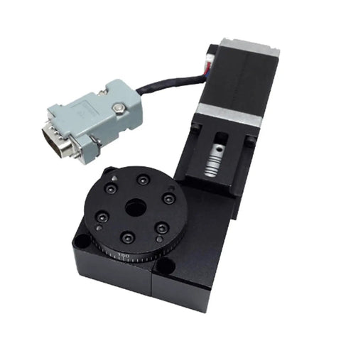 Motorized Rotary Positioning Stage with Precision Electric Rotary Table Worm Gear Drive 30mm Diameter Indexing Plate view