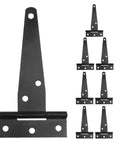 8 Pack Zinc Alloy T Shape Hinges For Wood Doors And Garden Fences Beefy Heavy Duty Triangle Support Corrosion Resistant Tee Hinges