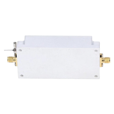 Professional Grade Programmable Signal Conditioner Featuring A No Sweat Setup Aluminum Alloy Housing And Rock Solid Performance Tuned For Pros Seeking Sweet Stable Transmission 820 To 970 Mhz - white aluminum housing with gold connectors.