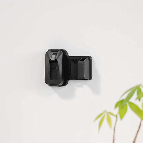 Heavy Duty Mountain Bike Battery Charging Holder With Tool-Free Nylon Storage Rack For Secure Wall Mount Drop Protection Tidy Garage And Workshop E-Bike Organizer Charger Shelf Off Ground, black wall mount