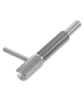 Heavy Duty Spring Plunger Pin With Indexing Lock For Cabinets And Shop Gear, steel pin with spiral grip for secure positioning.
