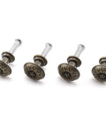 Four Pack Antique Bronze Round Flower Pattern Jewelry Box Pull Handles With Screws For Cabinet Drawer Wardrobe Zinc Alloy Knob Pull