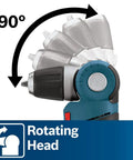 12 Volt Max Three Eighth Inch Right Angle Drill Driver Bare Tool With Five Position Rotating Head showing 90-degree rotation