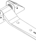 Heavy Duty Strap Hinge For Industrial Doors Left Hinge H 412 6 Way Adjustable metal hinge in diagram view