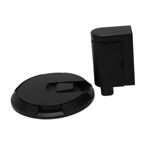 Push Type Zinc Alloy Door Stopper Floor Holder Windproof Collision Catch No Drill Install in matte black finish