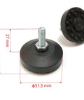 Heavy Duty M8 Thread Leveling Feet Lock Down Your Home Gym Setup With Zero Wobbles Tough Floor Protectors For Exercise Bikes And Workout Gear shown with dimensions of 51.5mm base.