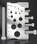 Two Piece Stainless Steel Screw And Bolt Caliper Set With Precision Thread And Diameter Gauge M1 To M12 for size checks and measurements