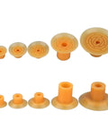 Awesome Manipulator Bag Opening Vacuum Sucker For Industrial Automation. Various sizes of orange suction cups for pneumatic use.