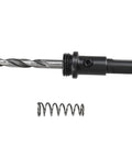 Six And One Eighth Inch Hole Saw Kit For Wood And Plywood With HSS Bi Metal Cutter And Pilot Drill Bit and spring component