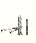 9 Gauge By 2 Inch 304 Stainless Steel Deck Screws With Flat Head And Square Drive For Outdoor Wood Fencing And Decking, 240 Count, Rust Resistant