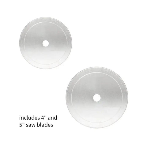 4 And 5 Inch Lapidary Trim Saw With Diamond Blades Included For Gems Minerals Crystals, Pro Grade Stone Cutter Equipment, 115V Only