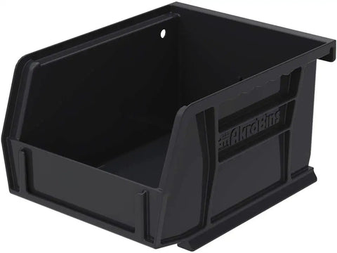 Plastic Storage Bins Stackable Organizer For Garage And Pantry, Go-To Durable Space Saving Bins For Craft Supplies Hardware Cosmetics Office Use, 5 By 4 By 3 Inches, Black, 24 Pack