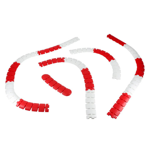 Drift Fence Track Set For 1 To 28 Scale RC Cars 120 Piece Silicone Anti Scratch Runway Barriers arranged in curves