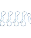 Solid 5Pcs Alloy Steel Cotter Pins Bow Tie Style Locks For Industrial Science Projects Compact, Sturdy And Easy Install Quick Fix Solution in silver.