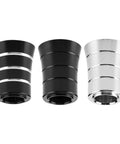 Heel Shifter Eliminator Cover For Harley Davidson Touring Models 1982-2019 Road Glide Electra Glide Road King Black Includes Shift Lever Shaft Spacer Sleeve Upgrade For A Smooth Ride - three covers in black and silver