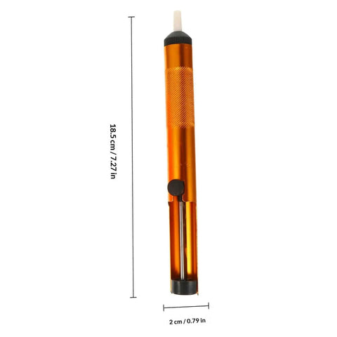 Desoldering pump from 7 Piece Soldering Repair Tool Kit With Desoldering Pump And Wick, Double Sided Soldering Aids, 18.5cm size