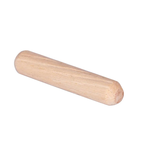 Close-up of a single wooden dowel from Premium Fluted Wooden Dowel Pins Set M6 50 Pieces For Strong Furniture Joints And DIY Woodworking Durable DIY