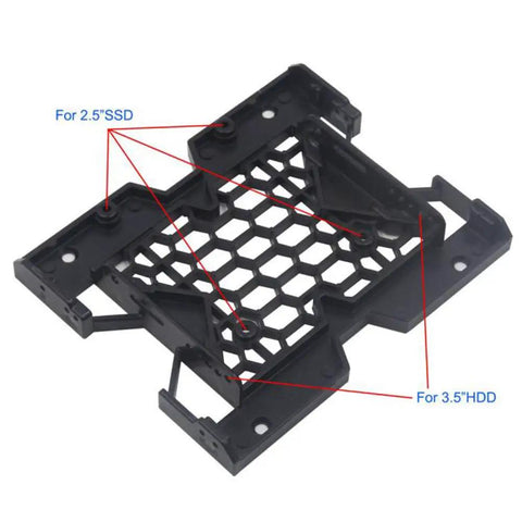 Badass 5.25 Inch Bay To 2.5 And 3.5 Internal Sata Hdd Solid State Drive Mounting Bracket Adapter For Pc Case Storage No Sweat Install Kit Upgrade