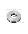 Needle Roller Thrust Bearing Kit With 2 Washers, 10 mm Inner Diameter, 24 mm Outer Diameter, 4 mm Thick, GCr15 Hardened Steel, view from top