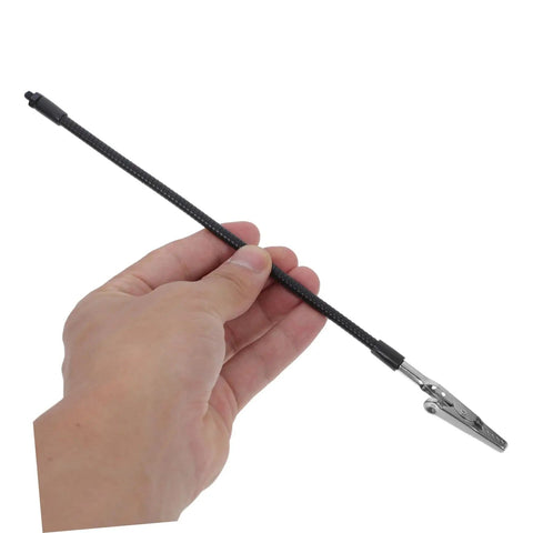 Hand holding clamp from Six Piece Versatile Welding And Soldering Station Arm Magnifying Lamp Clip Top Notch Third Hand Tool Set