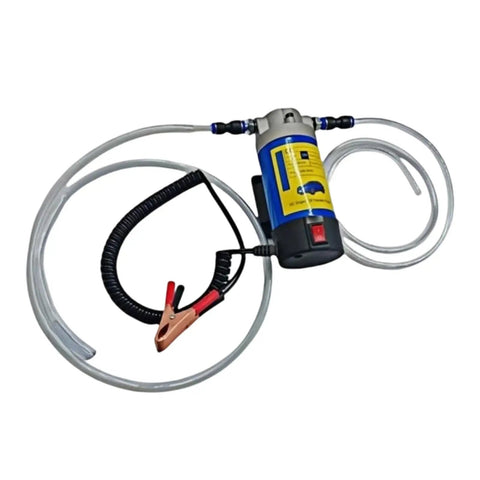 Professional 24V Electric Oil Pump 100W Fast Fluid Transfer Compact Design Lightweight Aluminum And Cast Iron Build For Garage Maintenance Safe Mess Free Transfer Of Fuels Lubricants And Hydraulic Fluids Reliable Tool