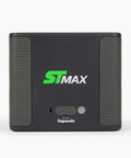 Front view of ST MAX Launch Monitor with GOLFTEC Speed Training, dual Doppler radar, and photometric cameras for golf practice.